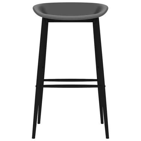 KRZESŁA BAROWE 4 SZT. SZARE