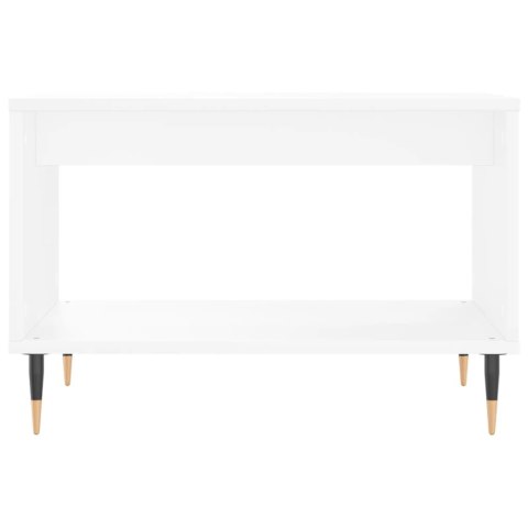 STOLIK KAWOWY BIAŁY 60X50X40CM MATERIAŁ DREWNOPOCHODNY