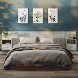 WISZĄCE SZAFKI NOCNE 2 SZT. SZAROŚĆ BETONU