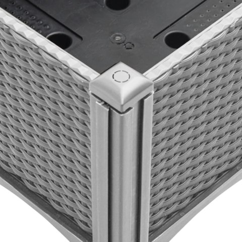 VidaXL Donica ogrodowa z nóżkami, jasnoszara, 120x40x42 cm, PP