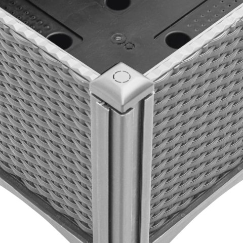 VidaXL Donica ogrodowa z nóżkami, jasnoszara, 160x40x42 cm, PP