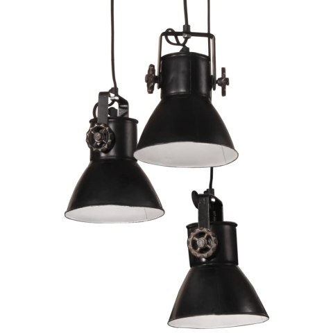 VidaXL Lampa wisząca, 25 W, czarna, 30x30x100 cm, 17 cm, E27