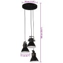 VidaXL Lampa wisząca, 25 W, czarna, 30x30x100 cm, 17 cm, E27