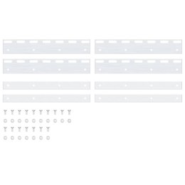 PŁYTKI MONTAŻOWE 4 SZT. SREBRNE 28CM STAL NIERDZEWNA