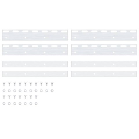 PŁYTKI MONTAŻOWE 4 SZT. SREBRNE 28CM STAL NIERDZEWNA