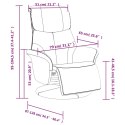VidaXL Rozkładany fotel z podnóżkiem, szary, sztuczna skóra