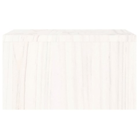 VidaXL Podstawka na monitor, biała, 50x27x15 cm, lite drewno sosnowe