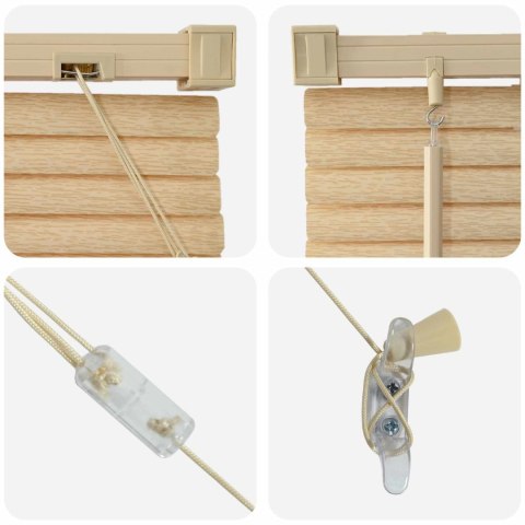 ŻALUZJA WENECKA JASNOBRĄZOWY ZE WZOREM 150X40CM PVC