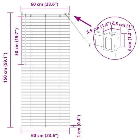 ŻALUZJA WENECKA JASNOBRĄZOWY ZE WZOREM 150X60CM PVC