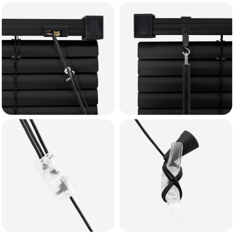 ŻALUZJA WENECKA Z REGULACJĄ CZARNY 150X110CM PVC