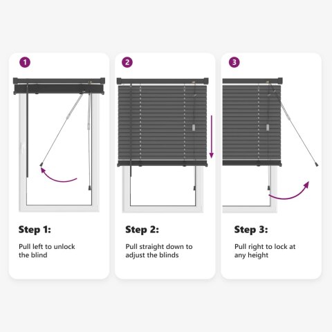 ŻALUZJA WENECKA Z REGULACJĄ SREBRNOSZARY 213X60CM PVC