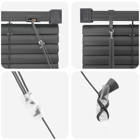 ŻALUZJA WENECKA Z REGULACJĄ SREBRNOSZARY 213X70CM PVC