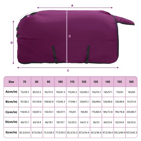 Koc dla Koni Ciemna Zieleń i Czerń 85CM