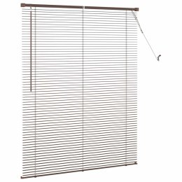 ŻALUZJA WENECKA CIEMNOBRĄZOWY ZE WZOREM 150X110CM PVC