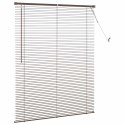 ŻALUZJA WENECKA CIEMNOBRĄZOWY ZE WZOREM 150X120CM PVC