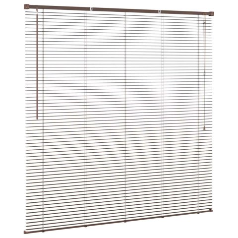 ŻALUZJA WENECKA CIEMNOBRĄZOWY ZE WZOREM 150X140CM PVC