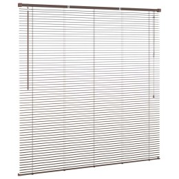 ŻALUZJA WENECKA CIEMNOBRĄZOWY ZE WZOREM 150X150CM PVC
