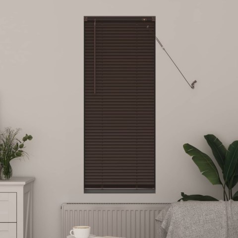 ŻALUZJA WENECKA CIEMNOBRĄZOWY ZE WZOREM 150X40CM PVC