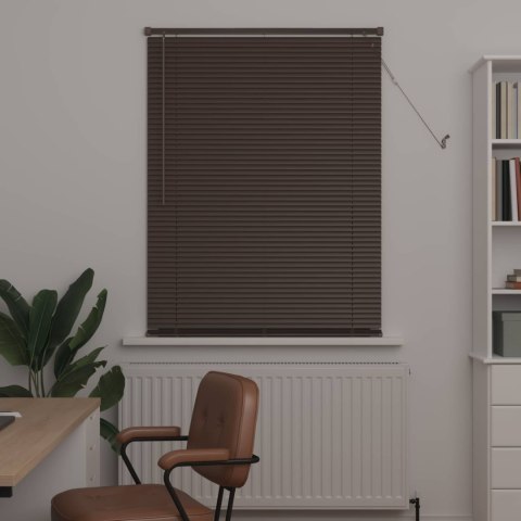ŻALUZJA WENECKA CIEMNOBRĄZOWY ZE WZOREM 150X70CM PVC