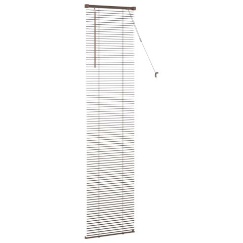 ŻALUZJA WENECKA CIEMNOBRĄZOWY ZE WZOREM 213X50CM PVC