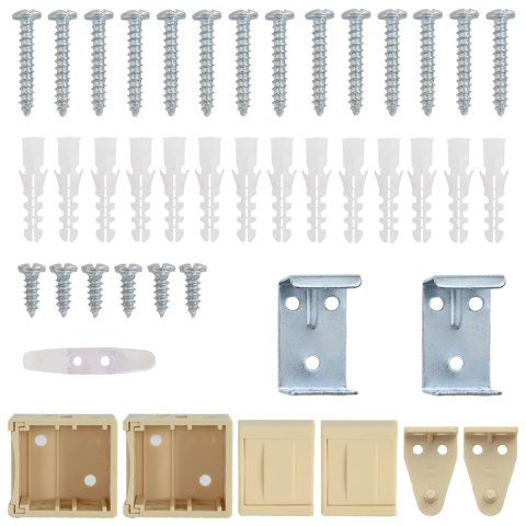 ŻALUZJA WENECKA JASNOBRĄZOWY ZE WZOREM 150X130CM PVC