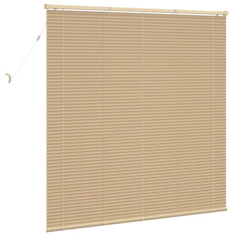 ŻALUZJA WENECKA JASNOBRĄZOWY ZE WZOREM 150X140CM PVC