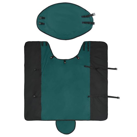 Koc dla Koni Ciemna Zieleń i Czerń 135CM