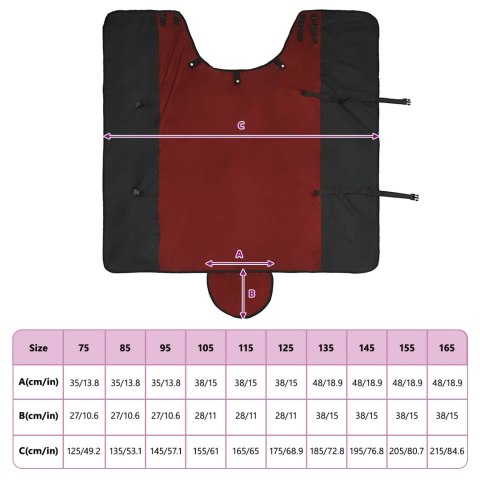 Koc dla Koni Ciemna Zieleń i Czerń 145CM