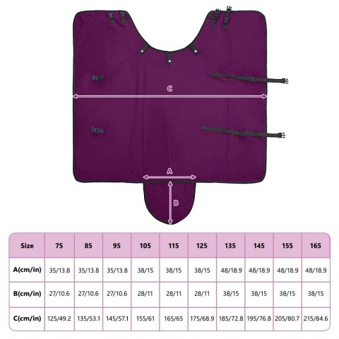 Koc dla Koni Ciemna Zieleń i Czerń 155CM