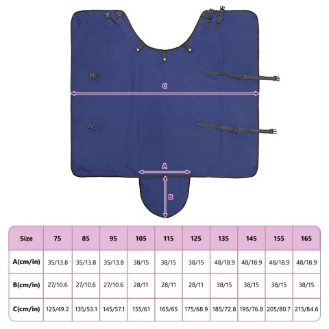 Koc dla Koni Ciemna Zieleń i Czerń 165CM