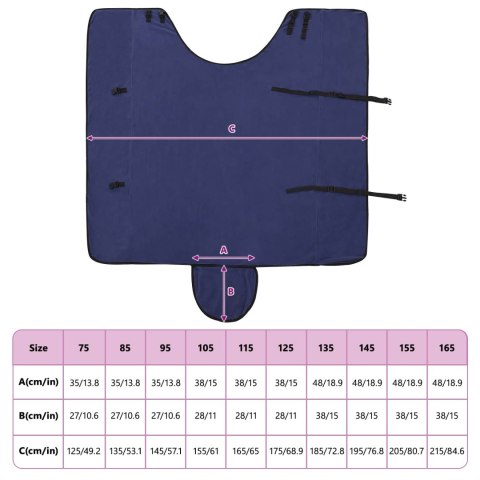 Koc dla Koni Granatowy 125CM