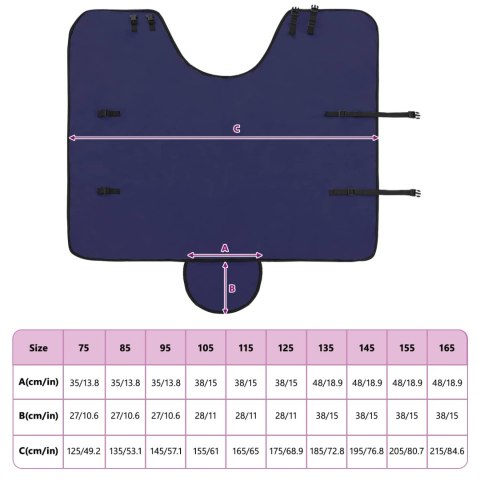 Koc dla Koni Granatowy