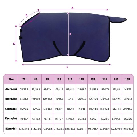 Koc dla Koni Granatowy