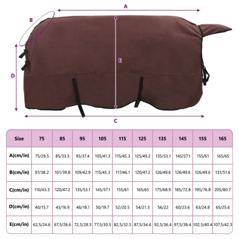 Koc dla Koni Pełny Ciemny Brąz