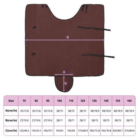 Koc dla Koni Pełny Ciemny Brąz