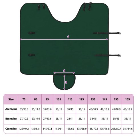 Koc dla Koni Pełny ciemnozielony
