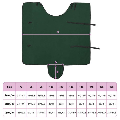 Koc dla Koni Pełny ciemnozielony