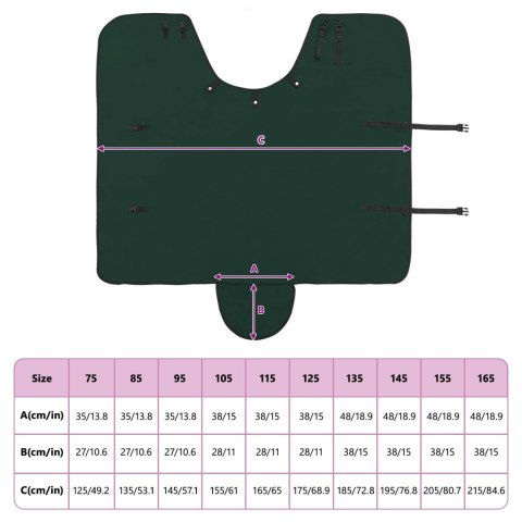 Koc dla Koni Pełny ciemnozielony