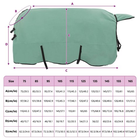 DERKA DLA KONIA ZIMOWA KOC 195X223 CM MOCNA CIEPŁA PADOKOWA ODDYCHAJĄCA