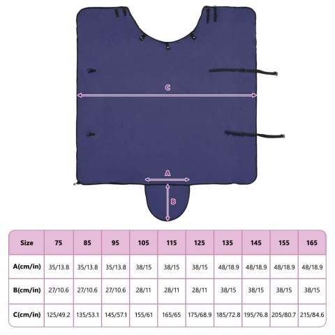 Koc dla Koni Granatowy