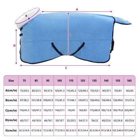 Koc dla Koni Pełny Aqua 135CM Polarowy