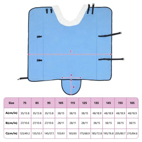 Koc dla Koni Pełny Aqua 165CM Polarowy