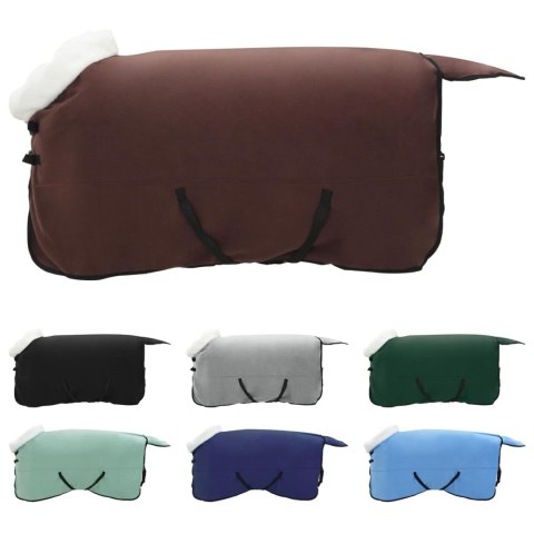 Koc dla Koni Pełny Ciemny Brąz 155CM Polarowy