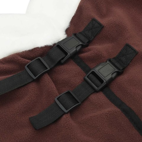 Koc dla Koni Pełny Ciemny Brąz 155CM Polarowy