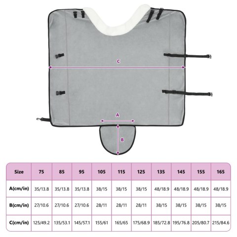 Koc dla Koni Pełny ciemnozielony 145CM Polarowy