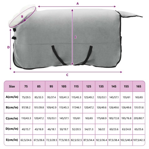 Koc dla Koni Pełny ciemnozielony 155CM Polarowy