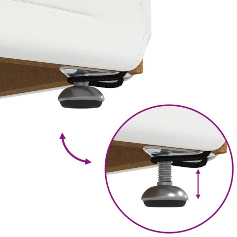 VidaXL Halka Biały Skóra ekologiczna i drewno inżynieryjne