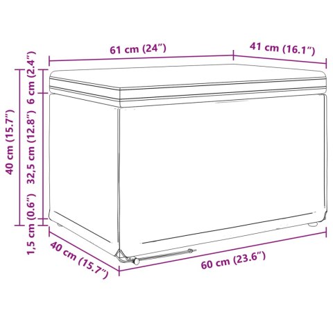 VidaXL Halka Ciemna zieleń 61 x 41 x 40 cm Welur i drewno inżynieryjne