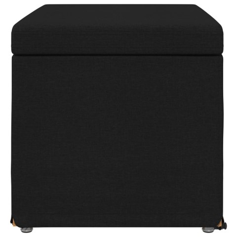 VidaXL Halka Czarny 61 x 41 x 40 cm Tkanina i drewno inżynieryjne