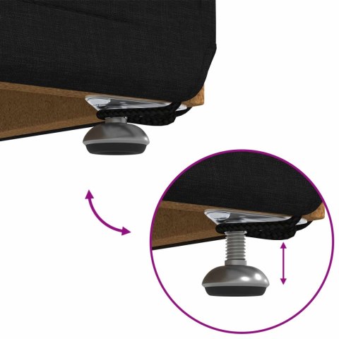 VidaXL Halka Czarny 61 x 41 x 40 cm Tkanina i drewno inżynieryjne